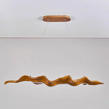Wave Pendant Light-Creative Faux Wood Pendant Light For Dining Room/lsland