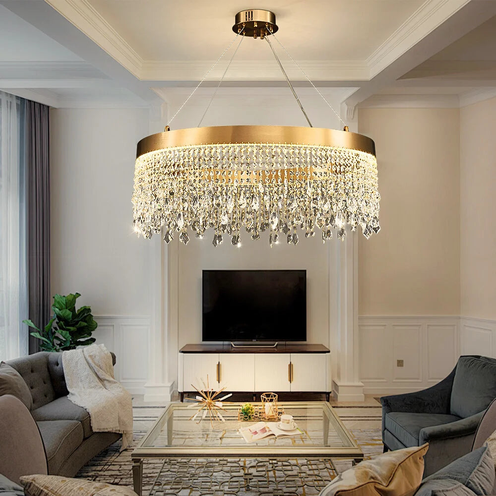 Gold Crystal Chandelier