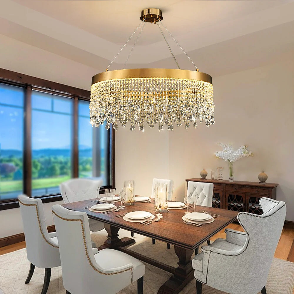 Gold Crystal Chandelier