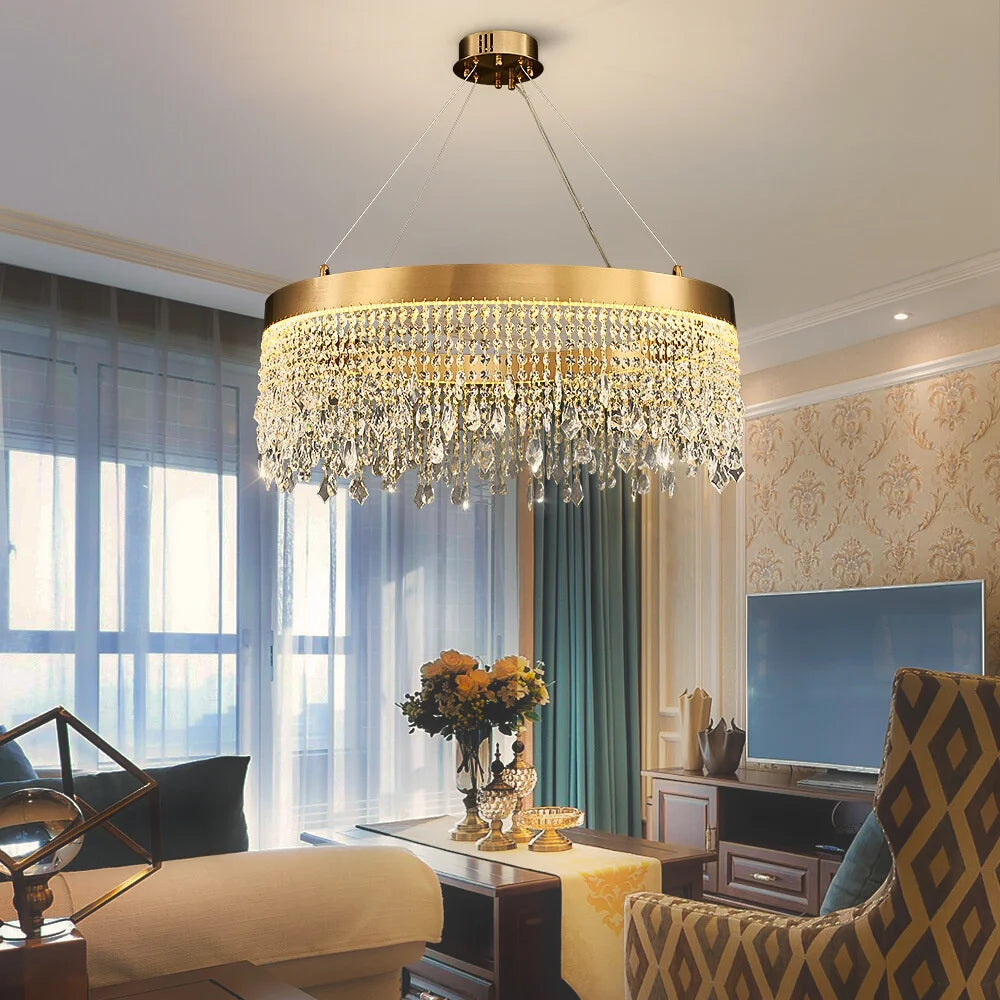 Gold Crystal Chandelier
