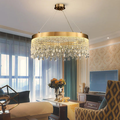 Gold Crystal Chandelier