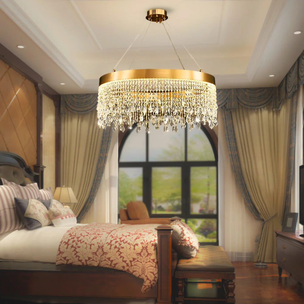 Gold Crystal Chandelier