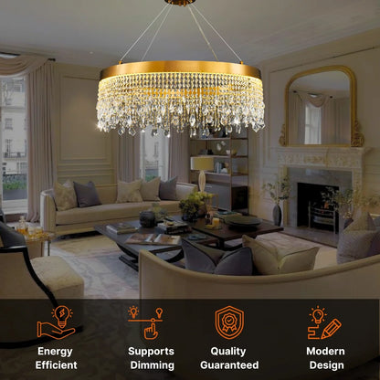 Chandelier with Crystals