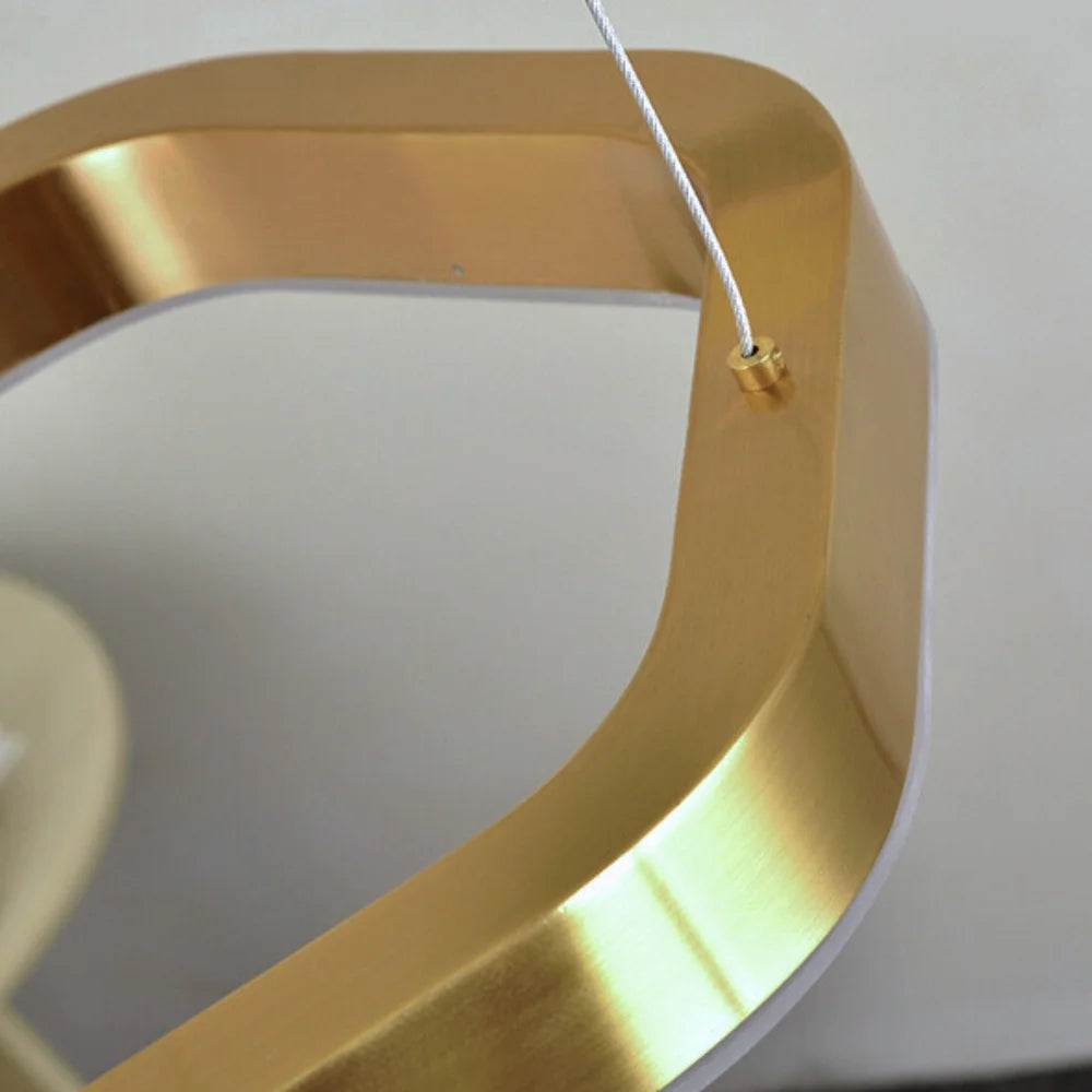 alliber dimmable led geometric chandelier