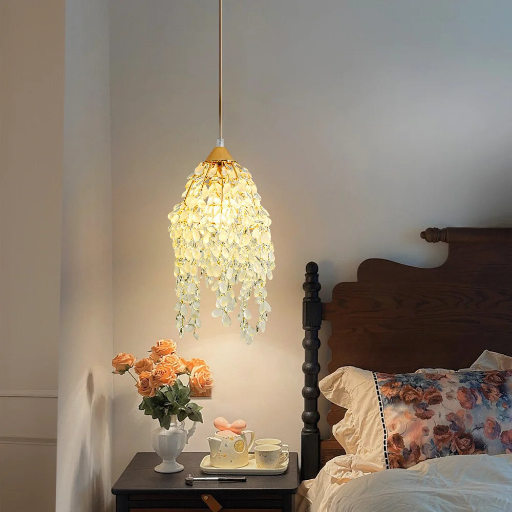 amber glass pendant light