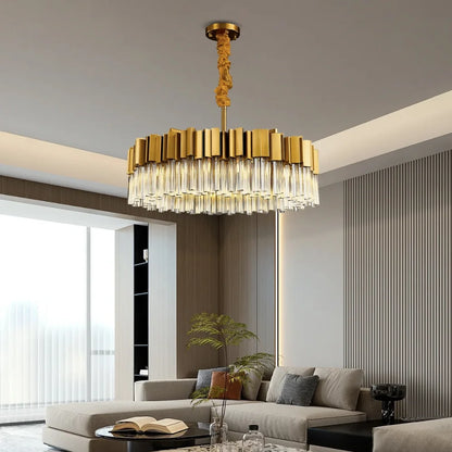 antique gold and crystal chandelier