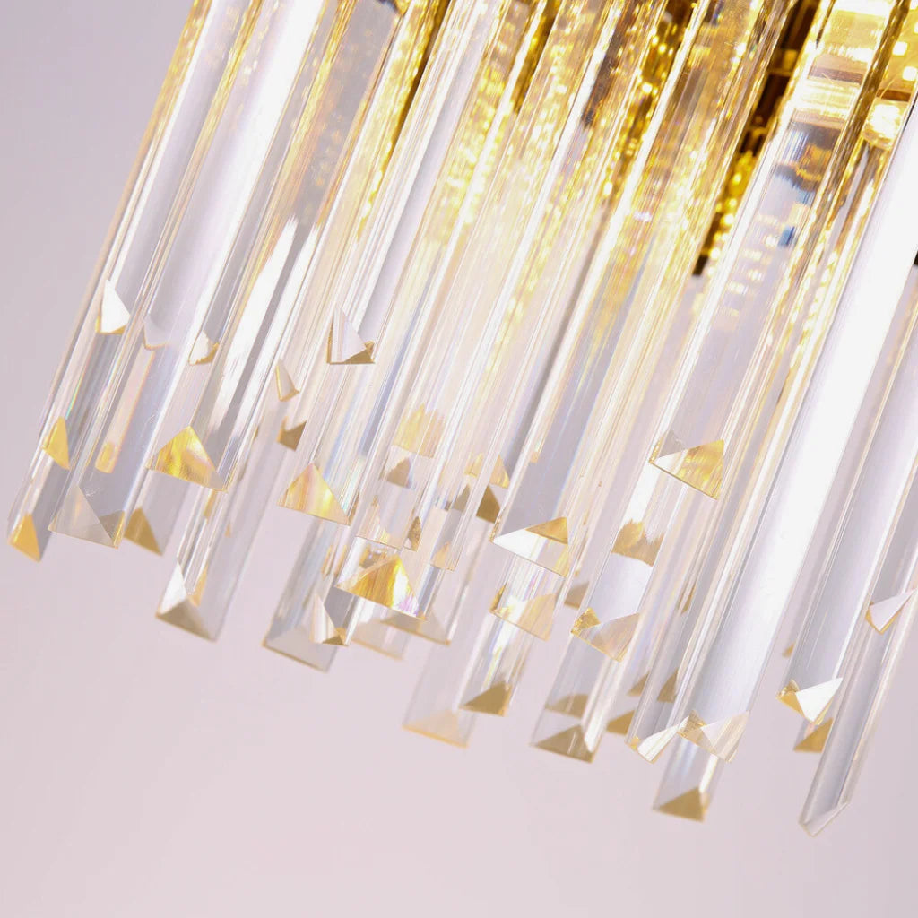 Modern crystal pendant lamp by YOOGEE for elegant living room and dining area decor