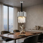 Astra crystal hanging light fixture for upscale home interior lighting by YOOGEE