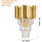YOOGEE Astra crystal wall sconce for elegant bedroom and hallway lighting