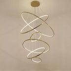 6 rings chandelier for staircase