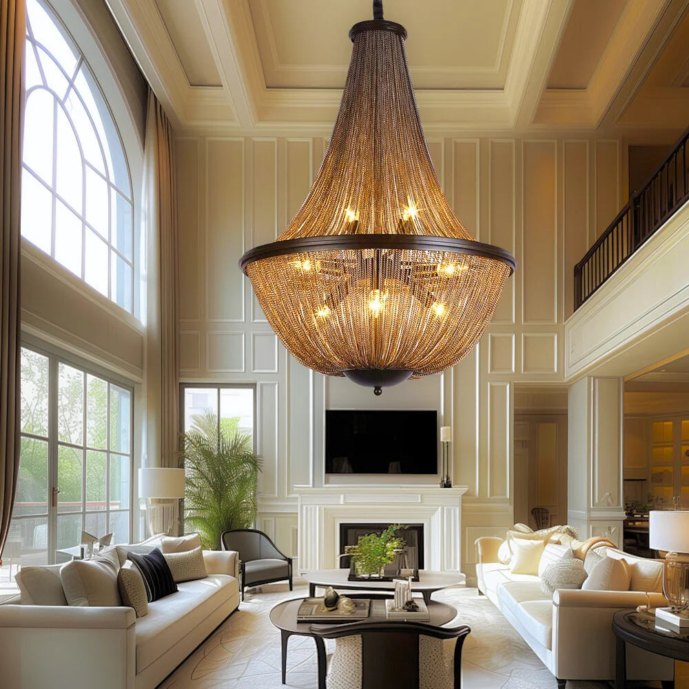 black and brass pendant light