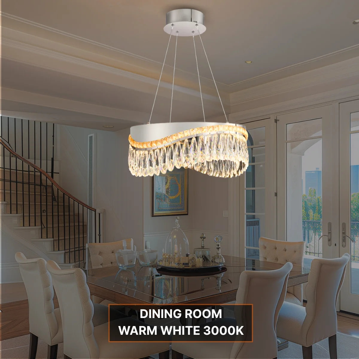black and chrome modern chandelier