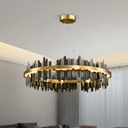black and gold chandelier