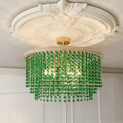 black and gold chandelier with crystals