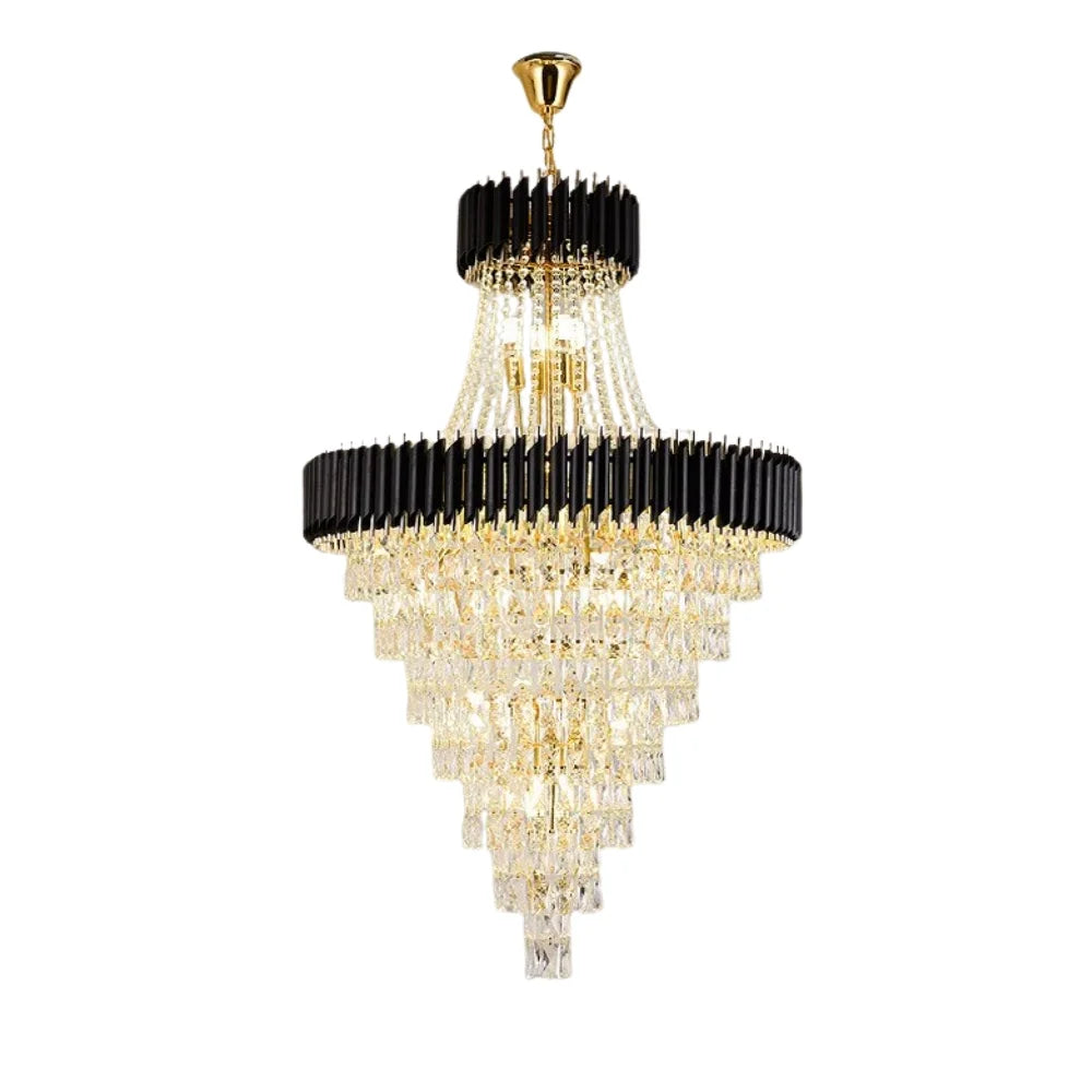 black and gold chandeliers