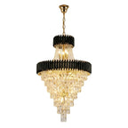 black and gold chandeliers
