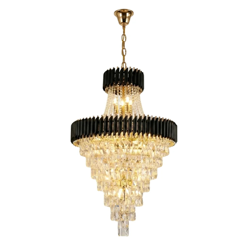 black and gold chandeliers