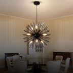 black and gold chandeliers