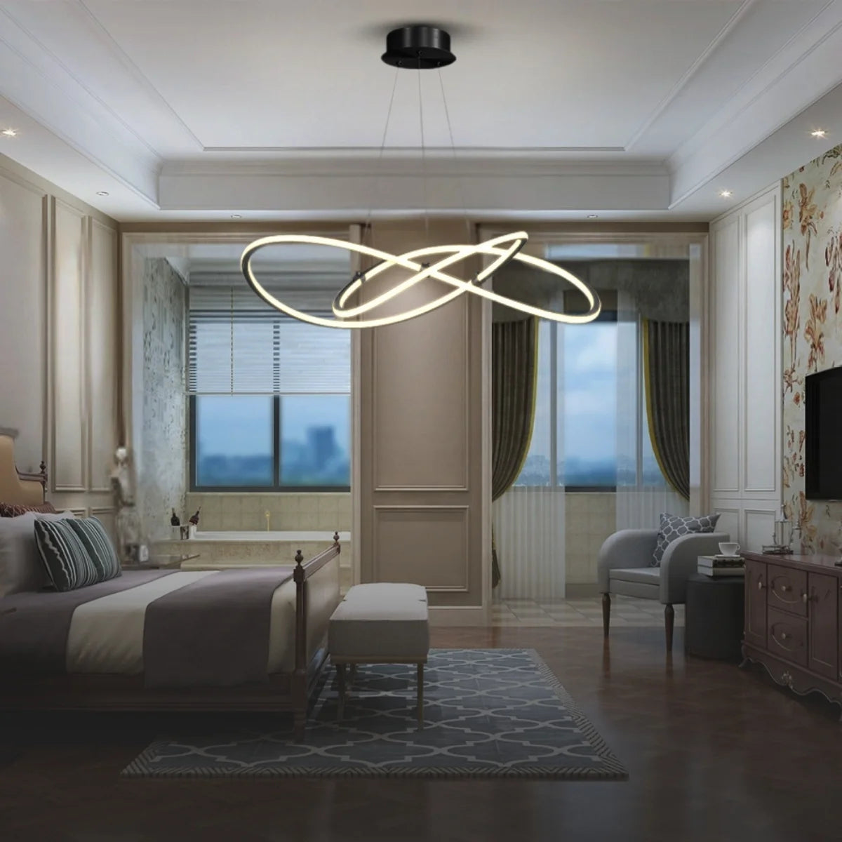 black and gold dome pendant light​