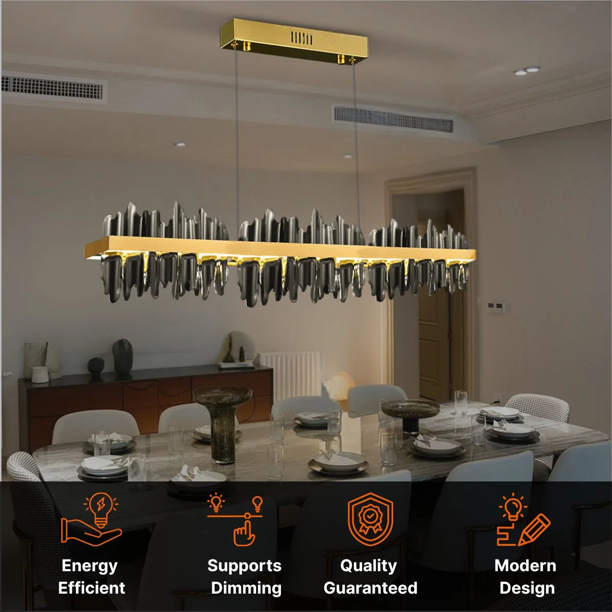 black chandelier for dining room