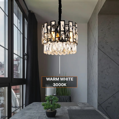 black crystal bar pendant light