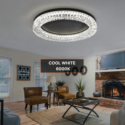 black crystal ceiling light for living room