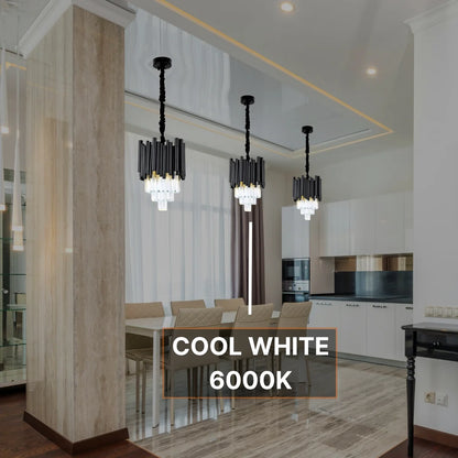 black crystal light fixture
