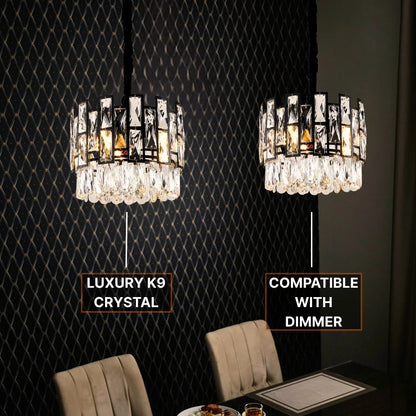 black crystal light for dining room