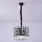black crystal pendant light