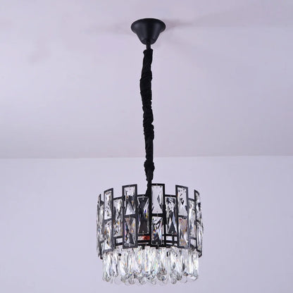 black crystal pendant light