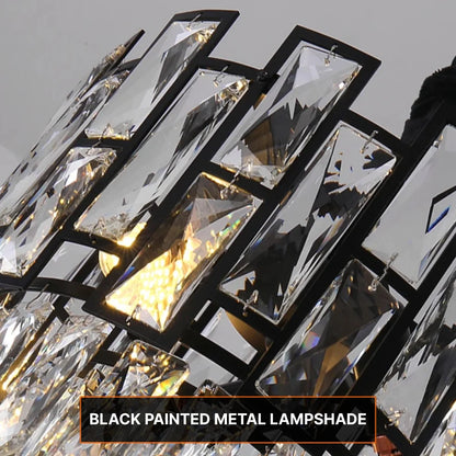 black crystal pendant light