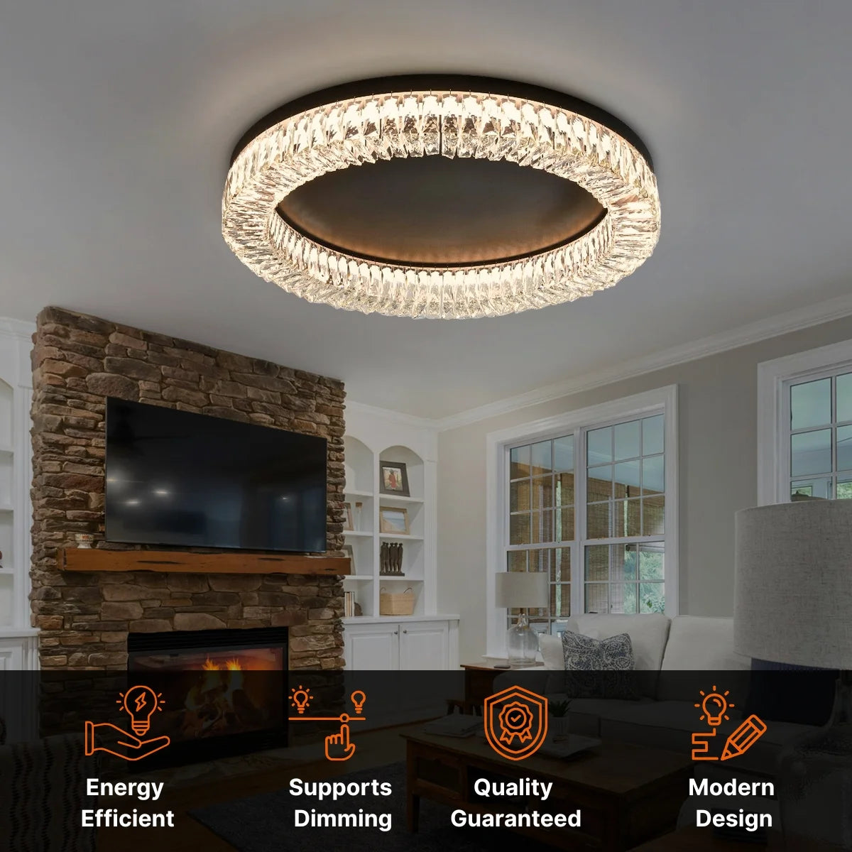 black flush mount chandelier