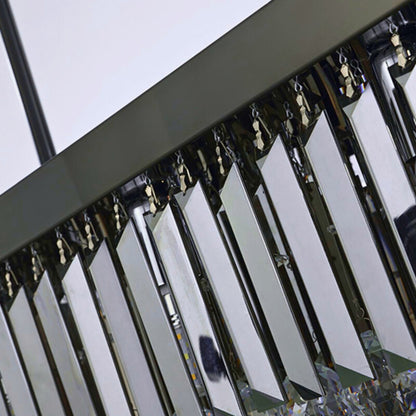 black frame crystal chandelier