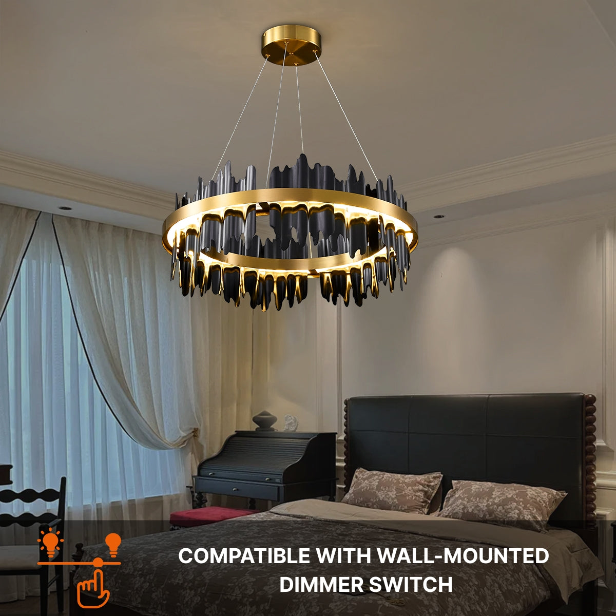 black gold chandelier