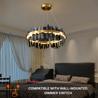 black gold chandelier