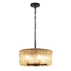 black hanging glass chandelier