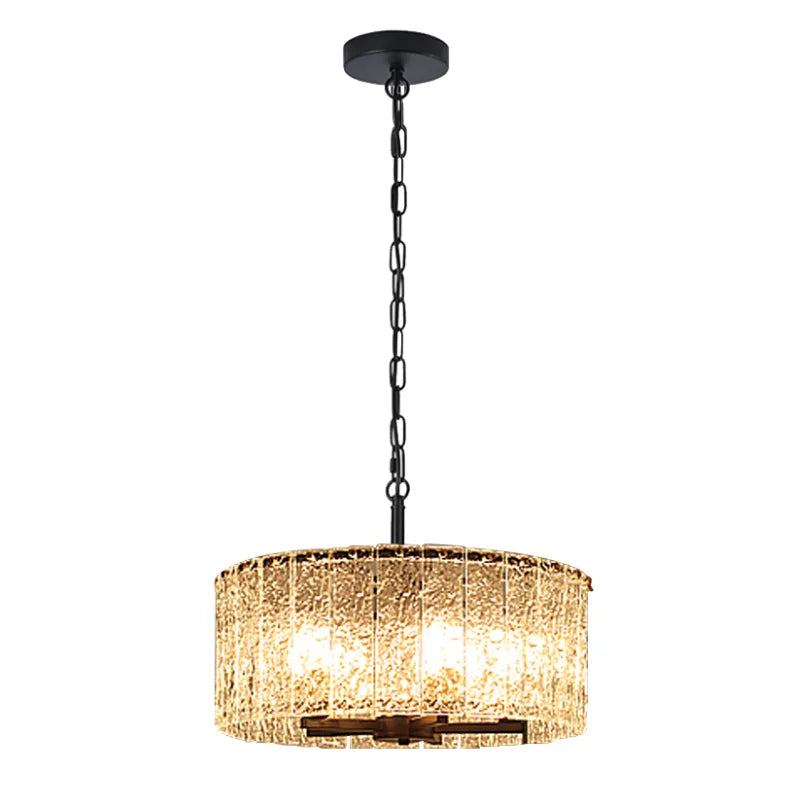 black hanging glass chandelier