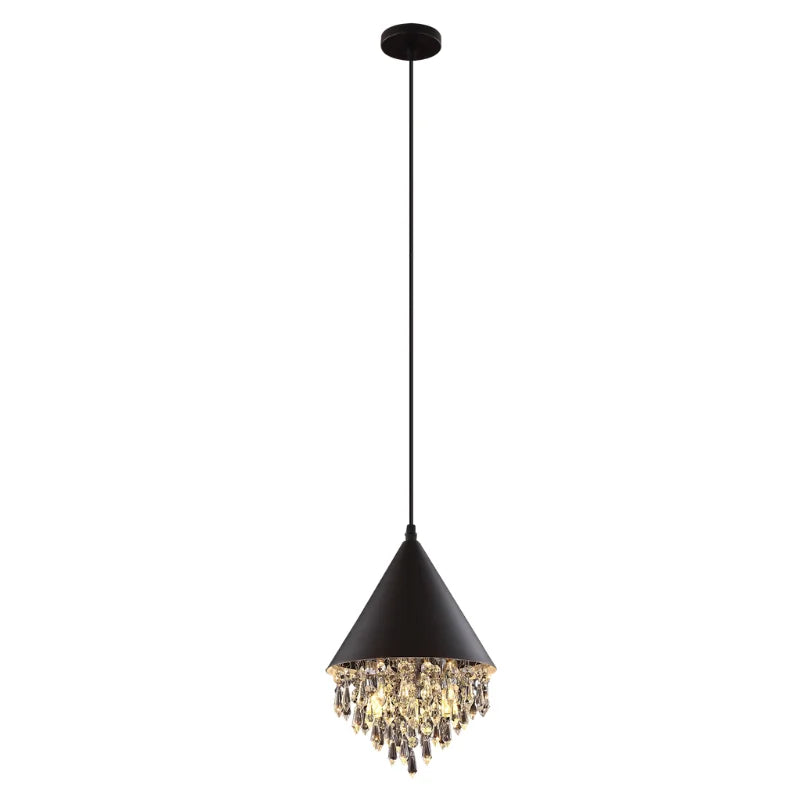 black hanging light fixture