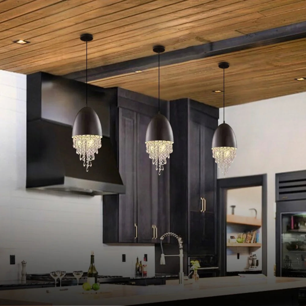 black kitchen pendant lighting
