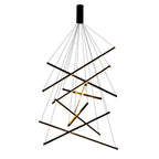 black linear chandelier