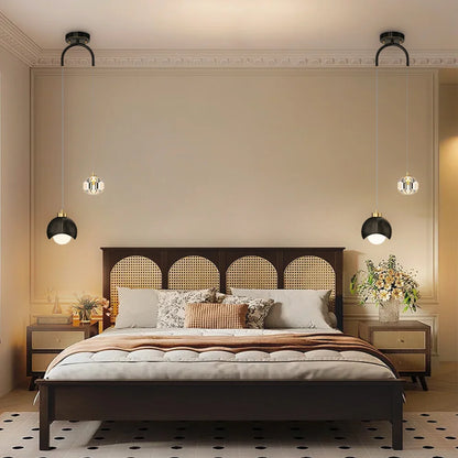 black mini pendant light