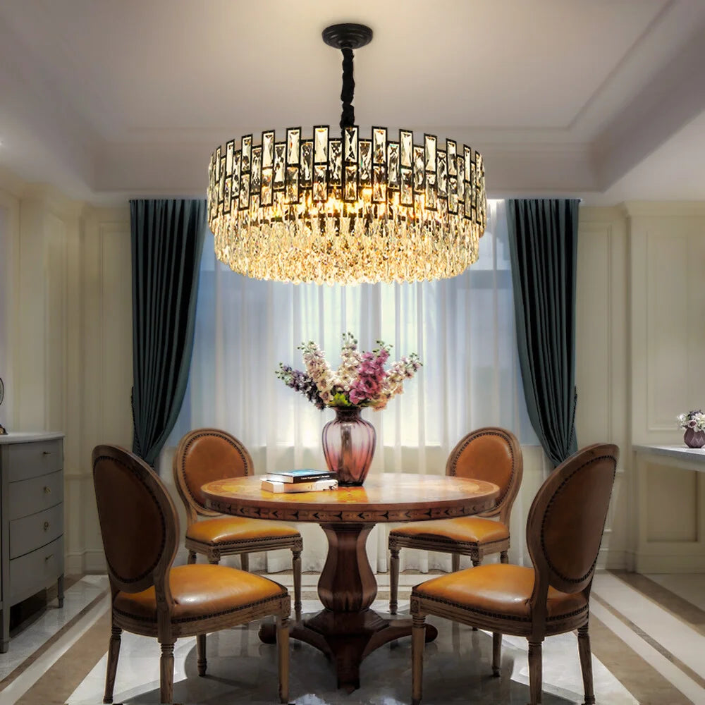 black pendant chandelier