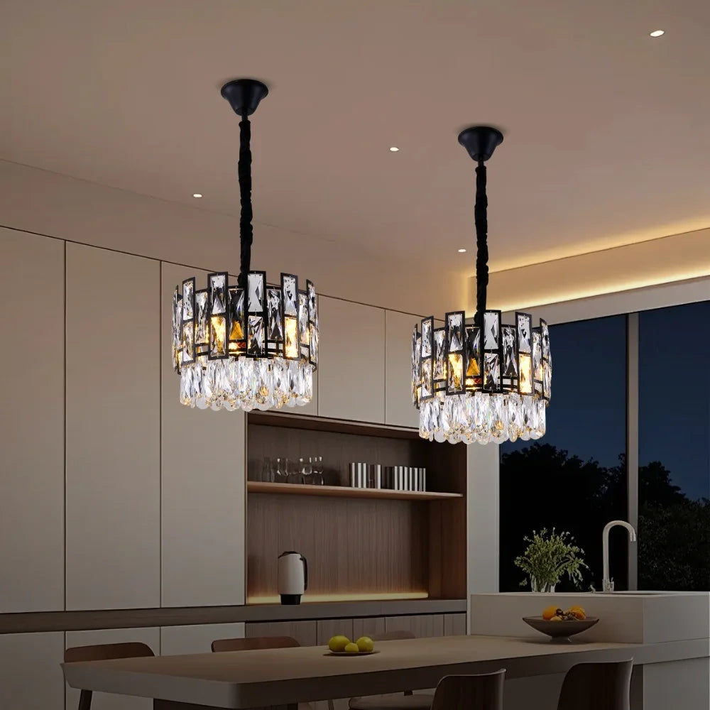 black pendant chandelier