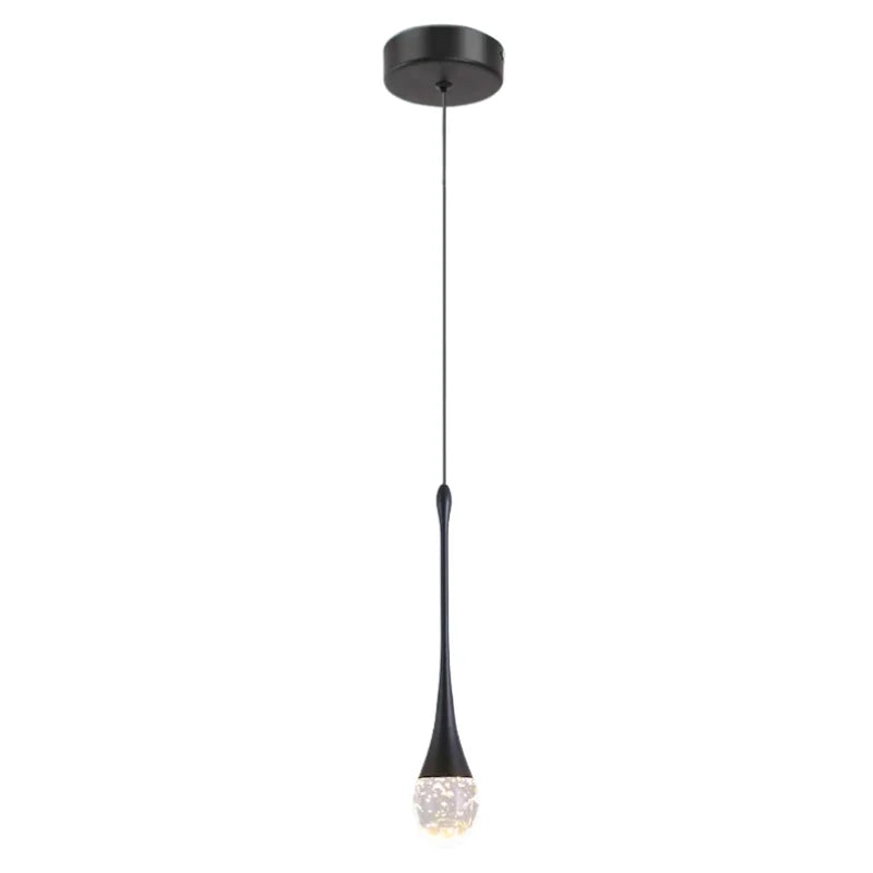 black single light pendant light