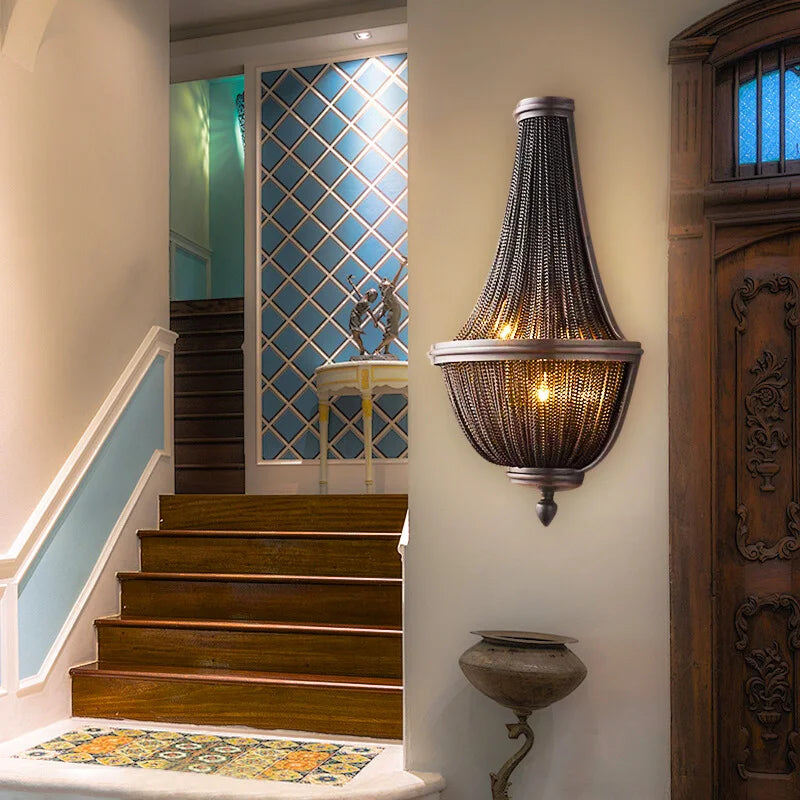black swing arm wall sconce