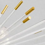blown glass and gold chandelier