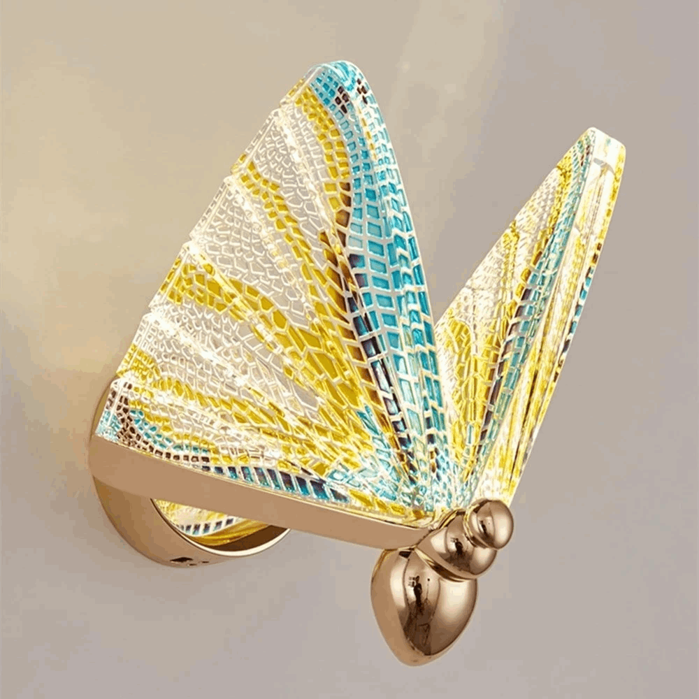 brass butterfly wall sconce