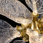 brass leaf pendant light