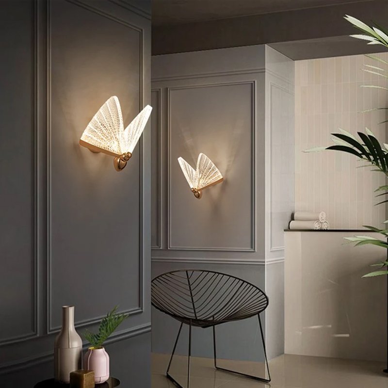 butterfly wall sconce light
