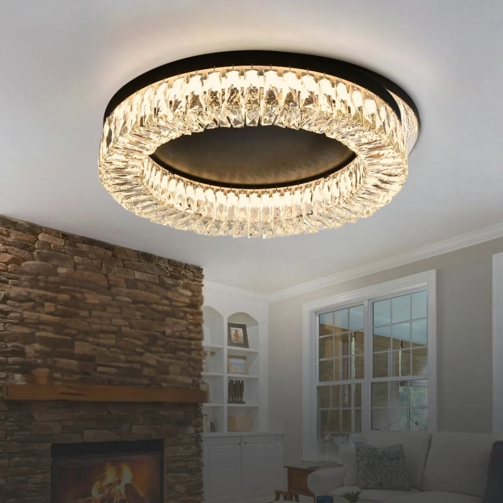 ceiling fans with crystal lights